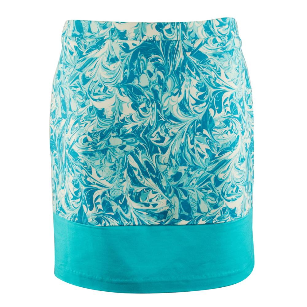 NWT Michael Kors Women's Stretch Patterned Mini Skirt Trqs 12 $69.5